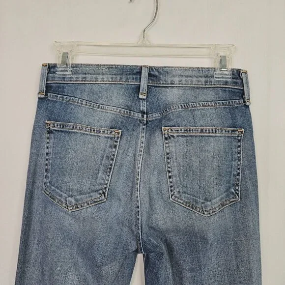 RAG & BONE Ankle Jeans BILBURY Med BLUE SILVER DIP size 25 Cigarette Leg Denim - Picture 8 of 8